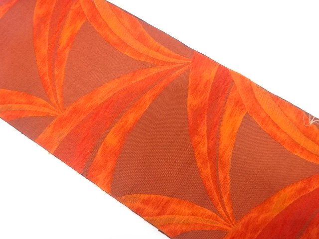 未使用品　草葉模様織り出し　名古屋帯